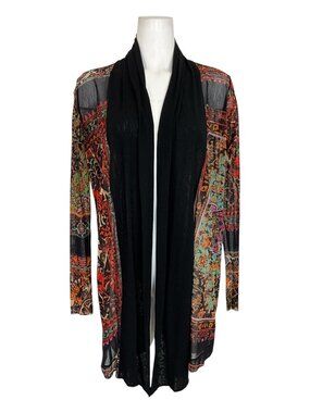 Fuzzi Sheer Cardigan Blouse XS Open Front